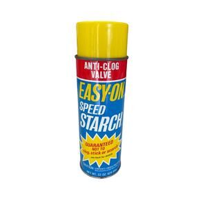 VINTAGE Laundry Spray Starch Can Blue Easy On Speed 1990s 80s Movie Prop